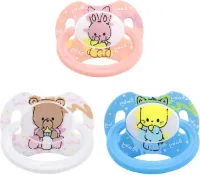 Bigshield Generatie-II Volwassenen Maat Fopspeen Bedrukte Set - Baby Cuties Patroon Met Sterren