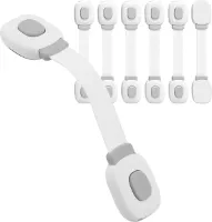 BillyBath Kindveilige Kastsloten, Babyveilige Sloten Geen Schroeven Kindersloten, Eenvoudig te Installeren Zelfklevende Kinderveilige Vergrendelingen Child Safety Locks voor Lade Kast, Grijs, 6 stuks