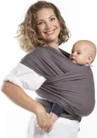 Boba Baby Wrap Carrier - Donkergrijs - De originele baby en pasgeboren Sling, perfect voor baby
