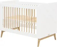 Bopita Paris Ledikant - 60x120 cm. - White/Oak