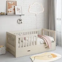 Born Lucky ® Peuterbed Met Lade Joan 70 x 140 cm Clay