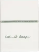 Briljant Baby - Wieg Laken - Ssst ik slaap - 75x100 - Groen