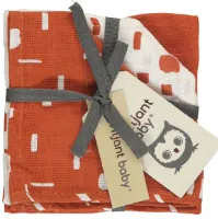 Briljant Baby Monddoekje Hydrofiel 30 x 30 - Art - Picante - 3 Stuks