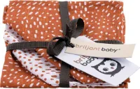 Briljant Baby Washandjes Minimal Dots 17 X 20 Cm Katoen Rood