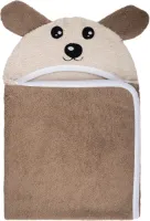 Bubaba Badcape met capuchon - Omslagdoek - Multidoek - Puppy - Bruin (110 x 75cm)