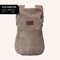 ByKay Draagzak Click Carrier Classic Pro - Ergonomische Draagzak Baby vanaf Geboorte tot 2 Jaar / Tot 18 KG - Comfortabel & Snel met Click & Go - voor Buik, Heup en Rug - Rib Dark Oat