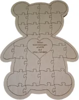 Bypaan babyshower - puzzel gastenboek [kraamcadeaus] - [Hout] - [guestbook] - [verjaardag]