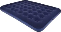 Camping Bed - 2-Person Jilong Velour Air Mattress Guest Bed Blue Queen 203x152x22cm