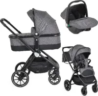 Cangaroo Christiano Dark Grey 3-in-1 Kinderwagen incl. i-Size Autostoel 110921