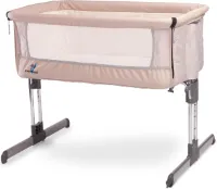Baby Nora Caretero Sleep2gether Aanschuifbedje Co Sleeper Op Wielen - Kinderbedje - Open Voorkant Beige