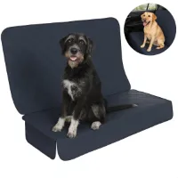 Cheqo® Autodeken Hond Achterbank – Zwarte Beschermhoes Auto – Hondenkleed Waterdicht & Antislip – Universele Maat – Comfortabele Hondendeken Auto – Verstelbare Riemen – Opvouwbaar – Honden Autohoes