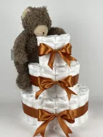 Chouette-Chouette | Luiertaart Neutraal | Kraamcadeau | Geboorte Jongen Meisje | Babyshower | Bunnies By the Bay Beer Cubby Koper