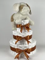 Chouette-Chouette | Luiertaart Neutraal | Kraamcadeau | Geboorte Jongen Meisje | Babyshower | Bunnies By the Bay Hond Koper