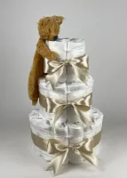 Chouette-Chouette | Luiertaart Neutraal | Kraamcadeau | Geboorte Jongen Meisje | Babyshower | Tuttle Beer Bradley Beige