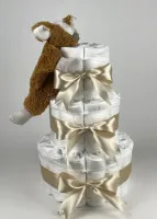 Chouette-Chouette | Luiertaart Neutraal | Kraamcadeau | Geboorte Jongen Meisje | Babyshower | Tuttle Deer Do Beige