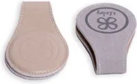 Cloby - Magnetische clip voor zonnedoek - Leer - Beige - maat Onesize