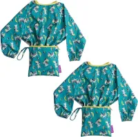 Collectie slabbetje met mouwen - full body slabbetje - waterdicht, wasbaar baby slabbetje - extra zuignapjes voor bevestiging aan hoge stoelen