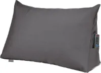 Comfortabel Leeskussen 70 x 40 cm - Donkergrijs, Afneembare en Wasbare Overtrek, Praktisch Zijvak, Öko-Tex Gecertificeerd