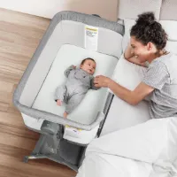 Comfortabele en Inklapbare Babywieg met Schommelfunctie en Hoogteverstelling