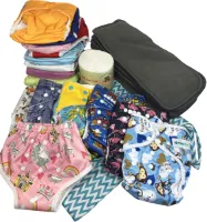 Compleet pakket wasbare luiers met toebehoren