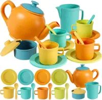Complete Kinder Theeservies Voor Fantasierijke Keukenspelletjes Met Accessoires