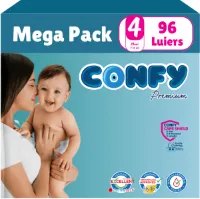 Confy Premium - Luiers Maat 4 (7-14kg) - 120 Luiers - Mega Pack