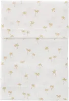Cottonbaby Wieglaken - Cottonsoft - Palmboompjes - wit/goudkleur - 75x90 cm