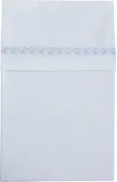 Cottonbaby wieglaken - bloemrand - wit - 75x90 cm
