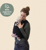 Cuddie Baby Draagdoek - Premium Organic Baby Draagdoek gemaakt van Bio Katoen - Newborns tot 15 kg - Baby Cadeau - Zwart