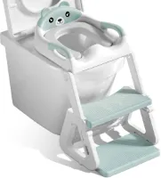 DailySupplies® WC Verkleiner met Trapje - Potje Peuter - Plaspotje Opvouwbaar - Wit met Groen