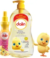 Dalin Baby Shampoo 900 ml 98% natuurlijk ingrediënt, anti-prik formule & Gratis Ontklit Spray 200 ml (Milde verzorging)