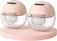 Daster goods® - Elektrische Draadloze Borstkolf - Handsfree & Draagbaar - Dubbele Borstkolf - Inclusief 10 Bewaarzakjes - Roze - PRO Versie