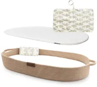 Deluxe aankleedkussen met mand - geschikt voor babykamer - 1 stuk - waterafstotend