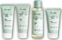 Derma Baby pakket compleet - shampoo & lichaam + billenzalf + crème + olie