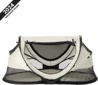 Deryan Peuter Luxe Campingbedje – Inclusief zelfopblaasbare matras - Inclusief leren handvatten - Ivory