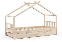 Design Kinderbed met Lade van Massief Hout 90x200 cm
