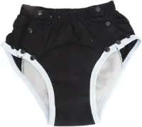Doek luier voor volwassenen, proof luierbroek met ingebouwde absorberende laag, herbruikbare wasbare pull-up plastic broek, volwassen luier voor oude man incontinentie en handicap mannen (S)