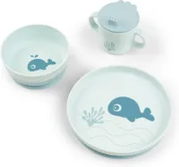 Done By Deer Foodie Dinner Set Wally Blue