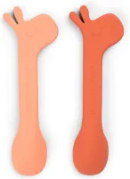 Done By Deer Silicone Spoon Lalee Papaya 2-pack