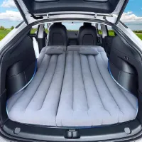 Draagbaar opblaasmatras voor auto - Comfortabel luchtbed voor 2 personen - Opvouwbaar - Grijs - Ideaal voor kamperen - Geschikt voor kleine auto
