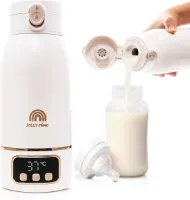 Draagbare Flessenwarmer 500ml - Draadloze Flessenwarmer voor Snel Verwarmen van Water en Melk, Compact en Ideaal voor Onderweg, Geschikt voor Nachtvoedingen