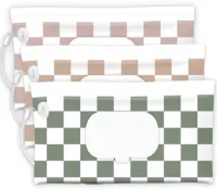 Draagbare Hervulbare Baby Doekjes Dispenser - 3-Pack Waterdichte en Stofdichte Luier Veeg Houder