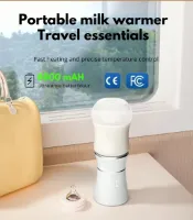 Draagbare draadloze flessenwarmer – Voor thuis & onderweg – Geschikt voor 95% van de babyflessen, o.a. Dr. Brown, Philips Avent, Medela, NUK, Hegen, Pigeon en meer – Snel en veilig op temperatuur