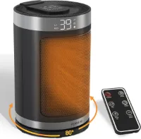 Draagbare keramische ventilatorkachel met afstandsbediening - 1500W, energiezuinig en stil voor binnen