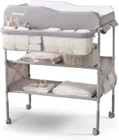 Draagbare, opvouwbare en waterdichte aankleedmat voor pasgeborenen - grijs