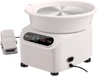 Draaibank Keramiek – Pottenbakkersschijf – Boetseerschijf – Pottenbakkersmachine – Keramiekschijf – 28 cm Schijf – 450W Elektrisch Met Voetpedaal & LCD Touchscreen