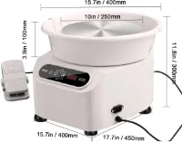 Draaiplateau - Draaischijf - Draaischijf Pottenbakken - Elektrische Pottenbakkers Draaischijf - Pottenbakkersschijf - 350W - 10inch - Keramiek aardewerk wiel - voor Aardewerk Direct Drive DIY Art Craf