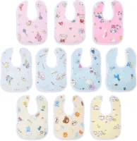 Dribble slabbetjes - Absorberend en verstelbaar - Set van 5 - Mousseline halsdoek voor baby