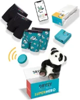 Dryly Plaswekker tegen Bedplassen voor Jongens - Zindelijkheidstraining incl. App - Zender met Trilfunctie - Superhero Pakket - Maat 98/104