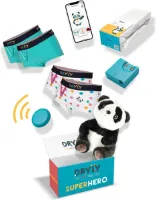 Dryly Plaswekker tegen Bedplassen voor Meisjes - Zindelijkheidstraining incl. App - Zender met Trilfunctie - Superhero Pakket - Maat 122/128